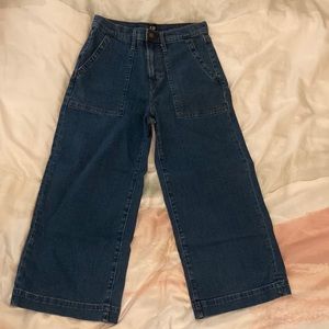 Gap wide-leg utility pocket cropped jeans